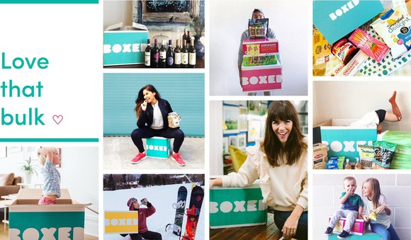 Images of customers with Boxed shipments