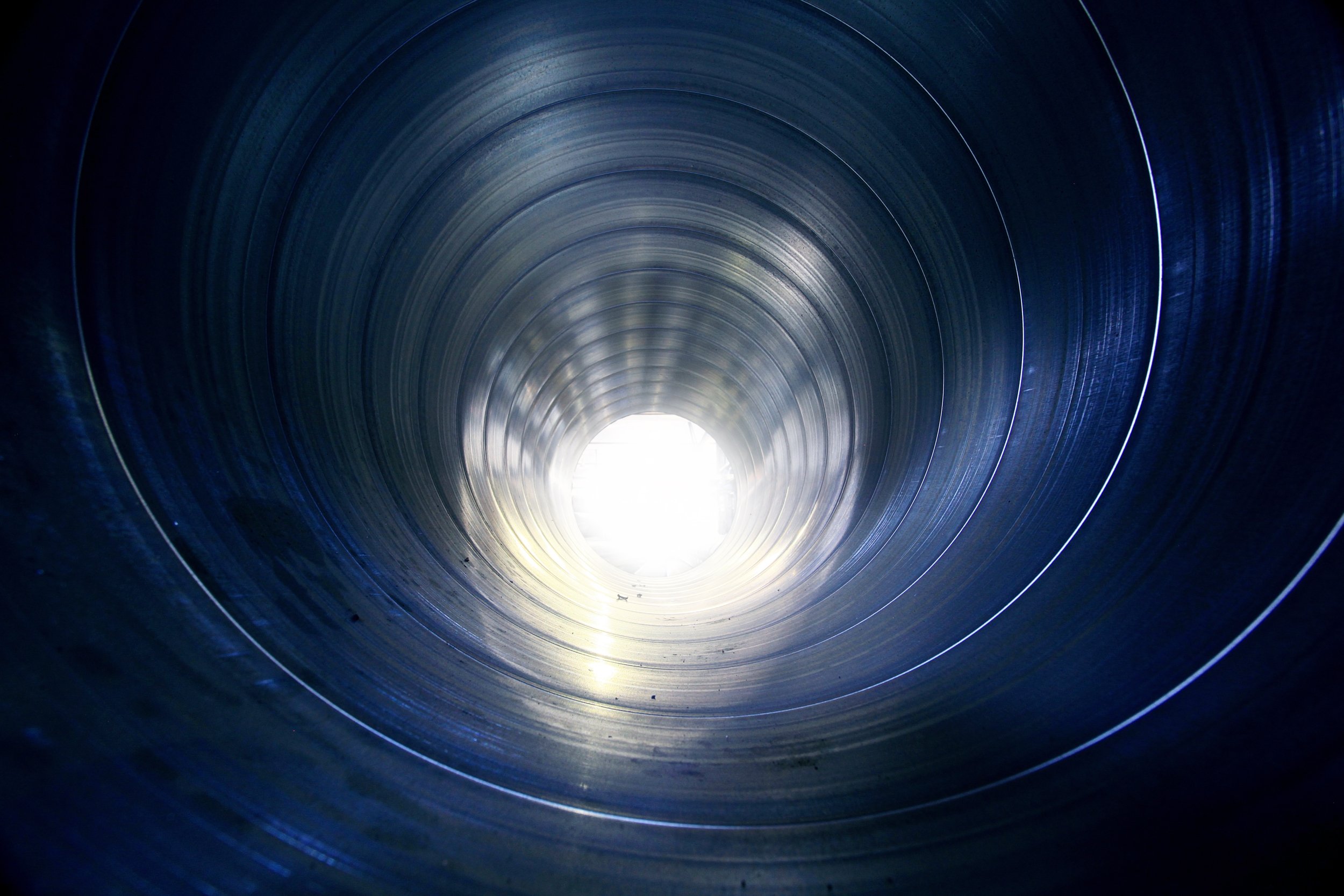 The interior of a pipeline