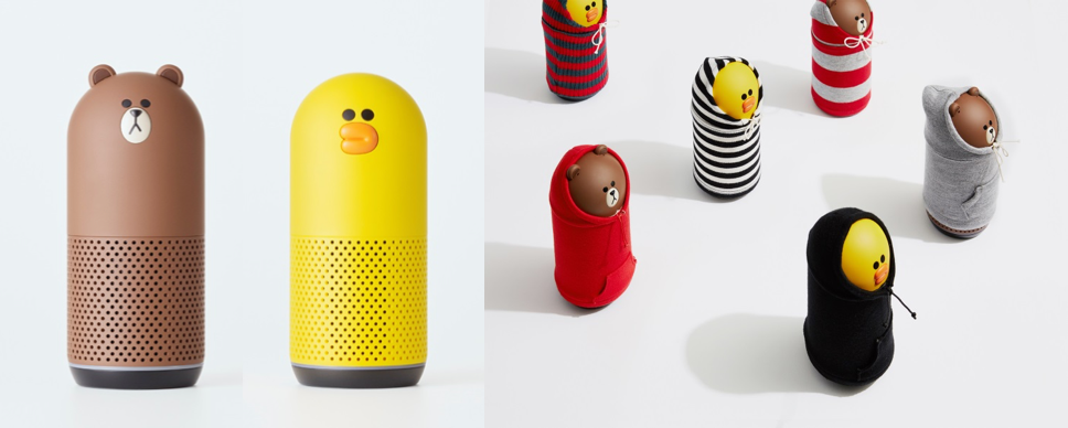 Line's "Clova Friends" speakers.