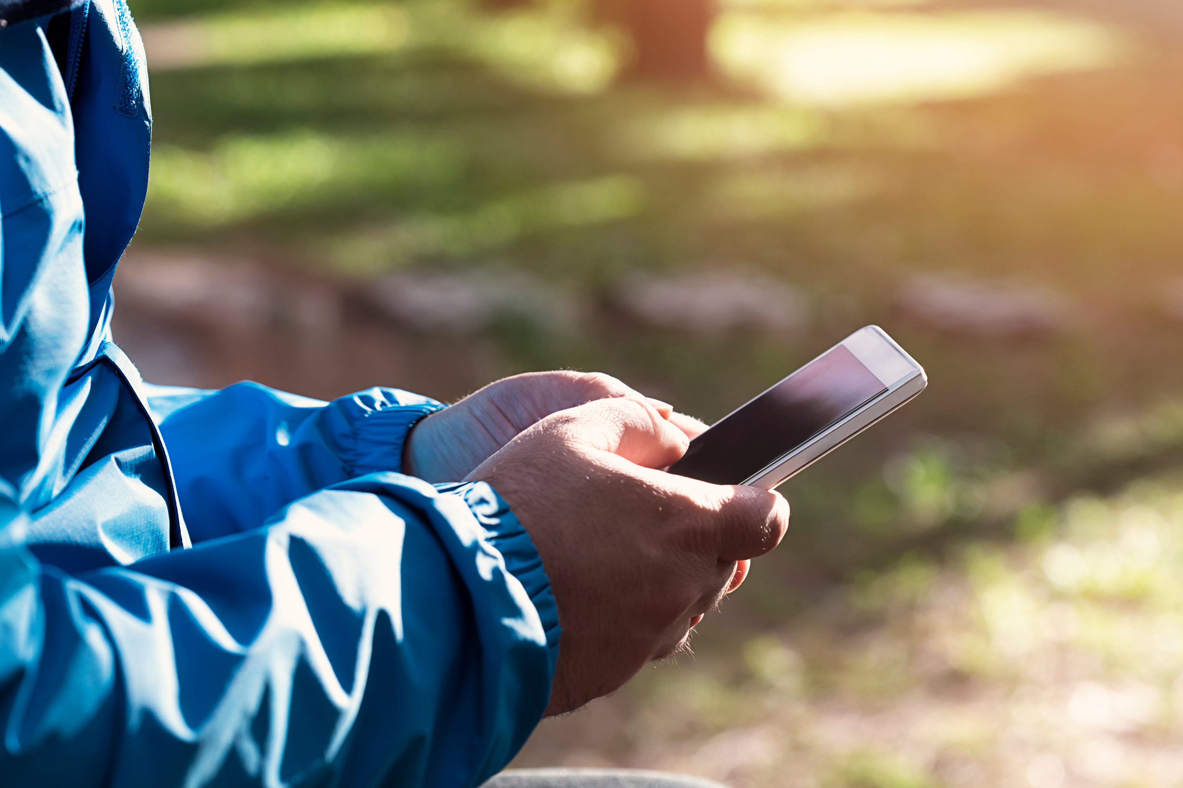 Man using a smartphone