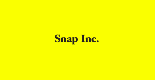 Snap Inc. written in black with its signature yellow background