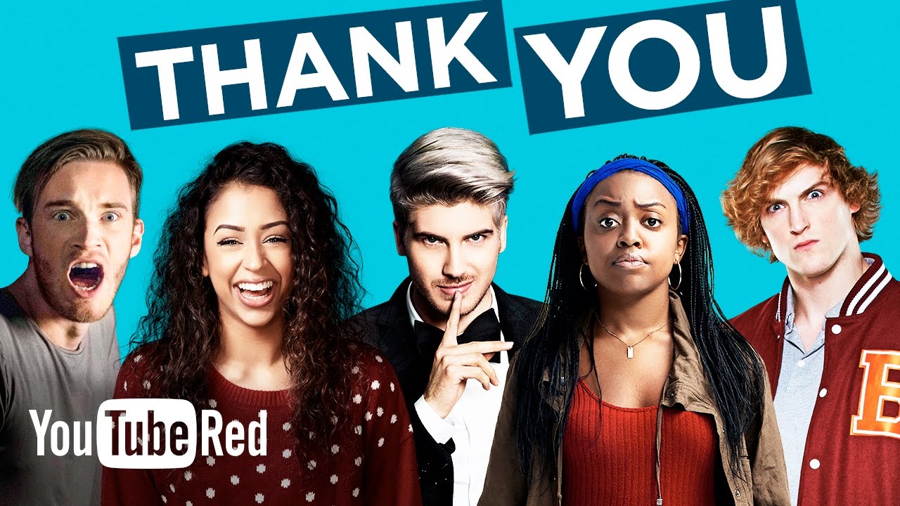 Popular YouTube Partners celebrating a YouTube Red milestone.