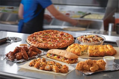 A selection of Domino's menu items