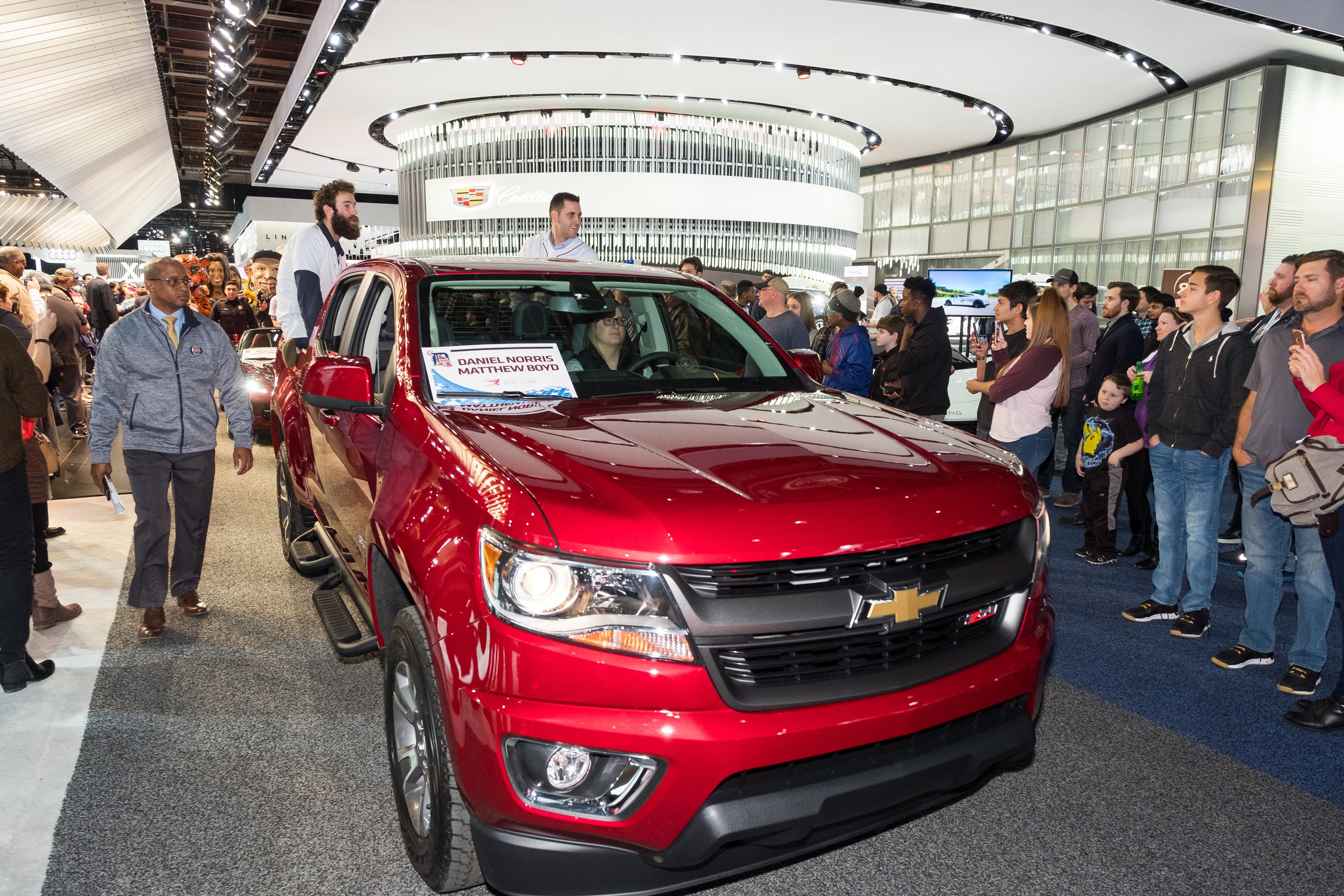 Detroit Tigers Tour Chevrolet Colorado Exhibit At NAIAS
