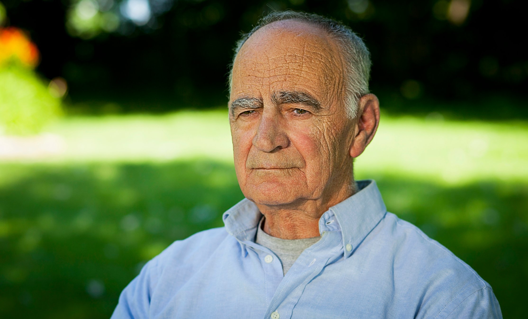 Senior man looking distressed