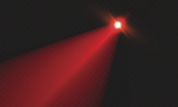 Red laser beam