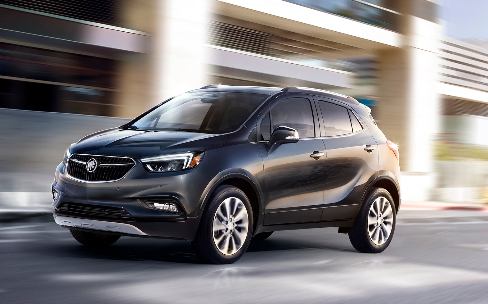 A 2018 Buick Encore, a small crossover SUV.