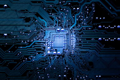 Electronic circuit board closeup