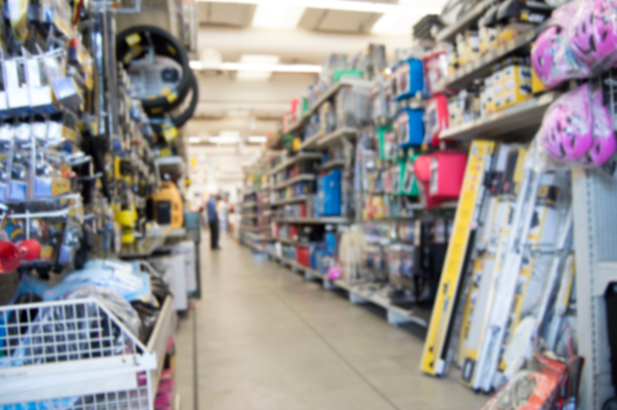 Aisle of an auto parts store.