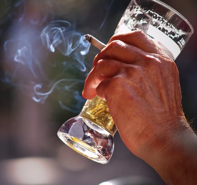 Beer and cigarette