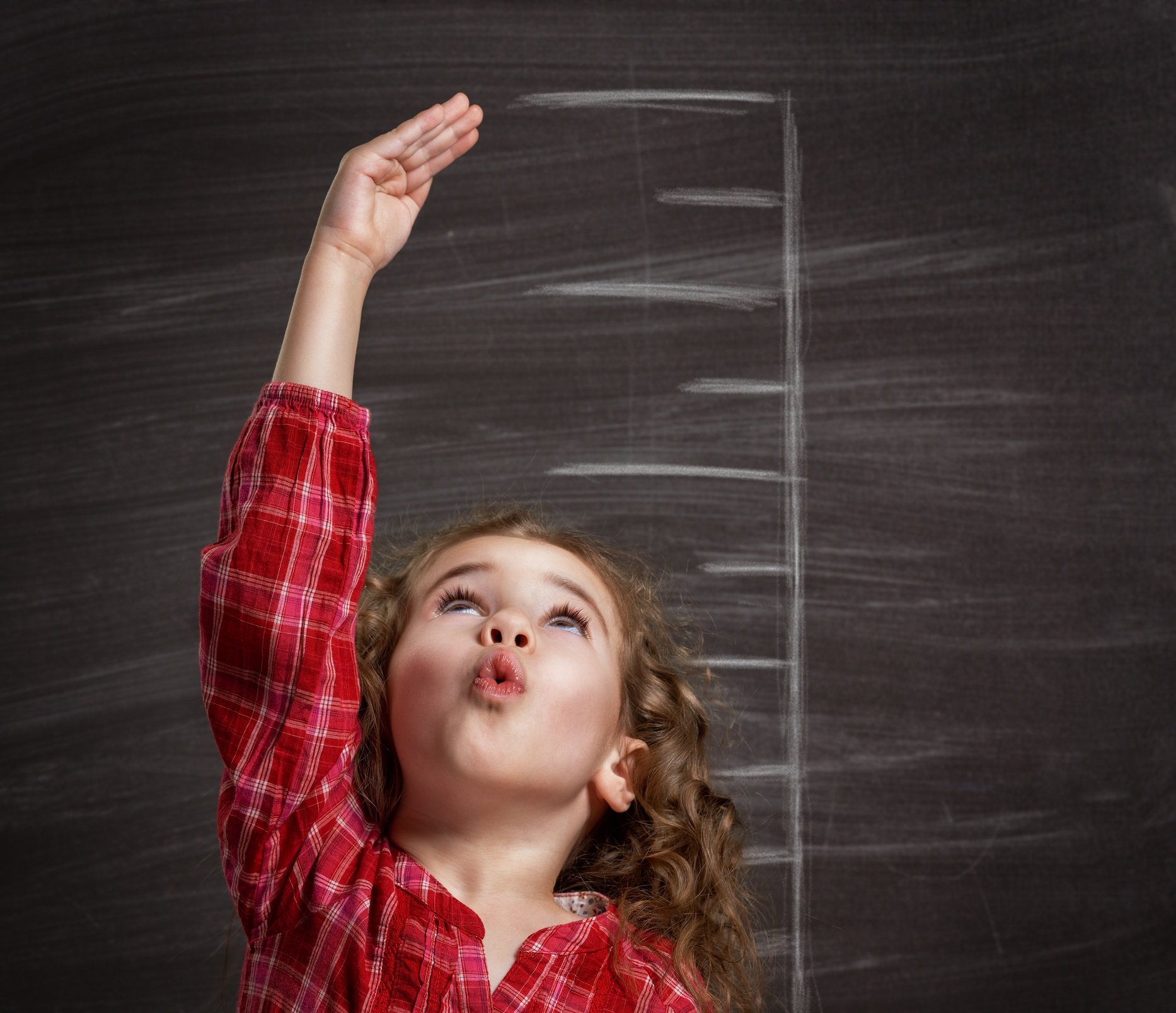 Child measuring height