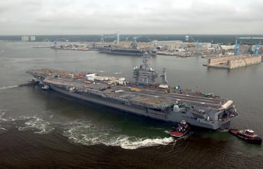 USS George Washington at Newport News source HII
