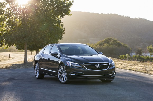 A 2018 Buick LaCrosse, a full-size sedan.