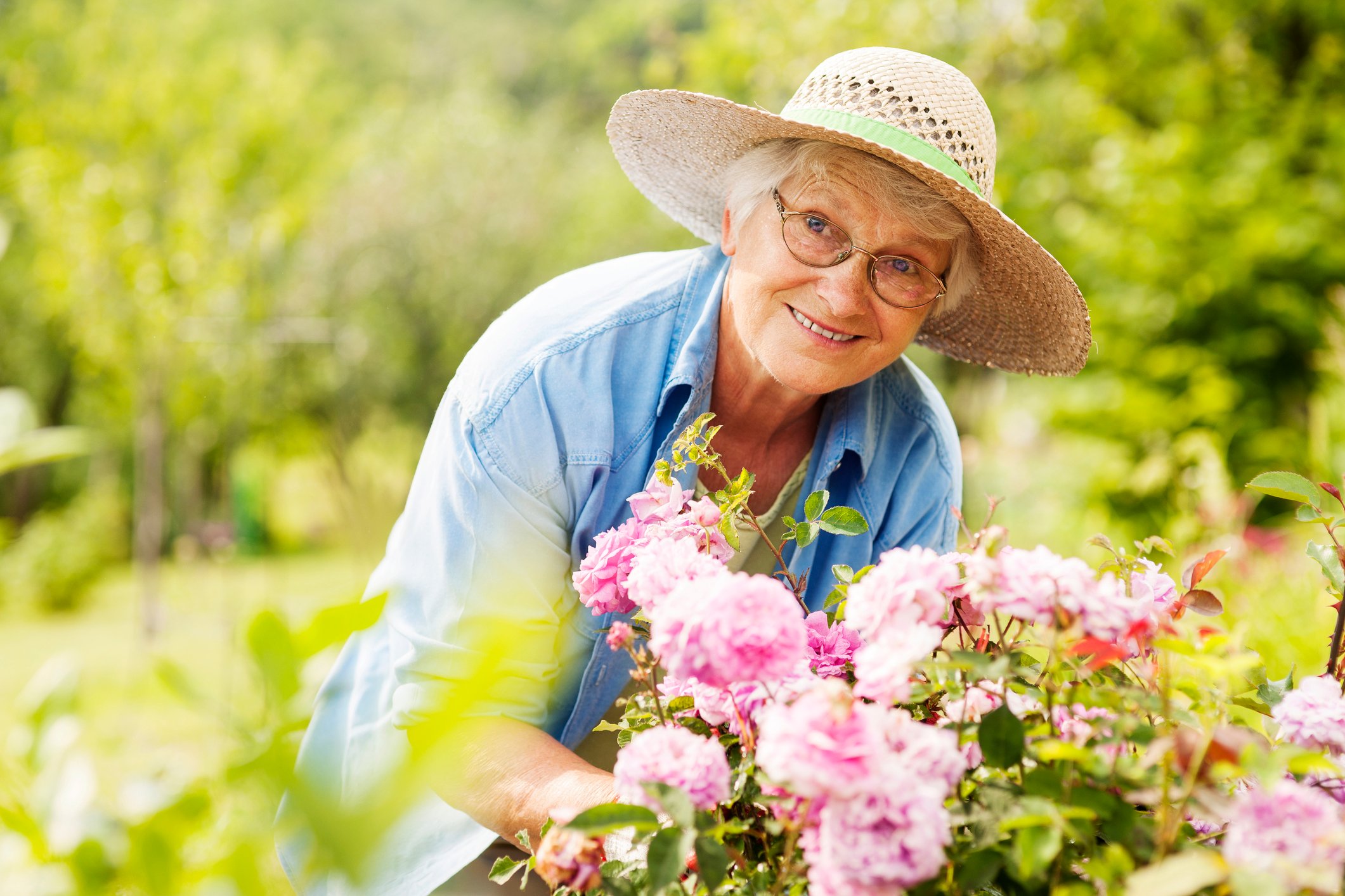 Senior woman gardening