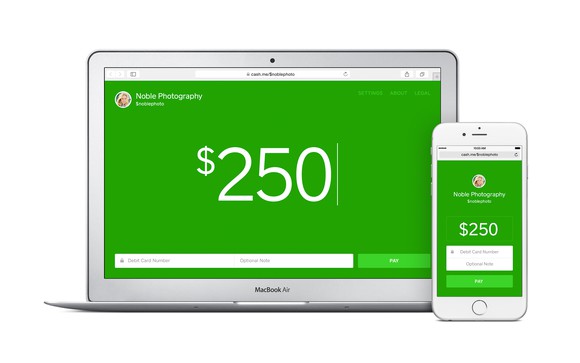 A view of Square's Cash application on desktop and smartphone.