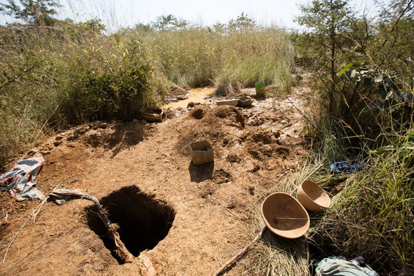 An small, family-owned gold mine in Africa.