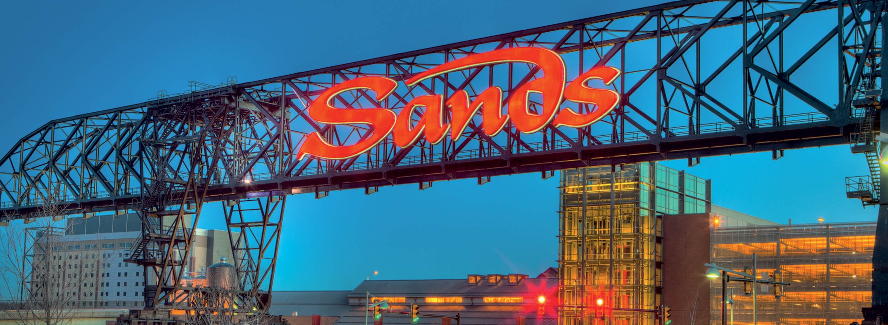 Sands Bethlehem resort bridge, the icon of the site. 