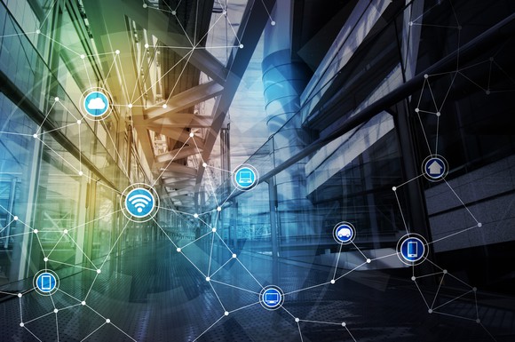 A visualization of wireless connections.