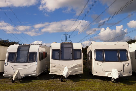 Three RVs in a row