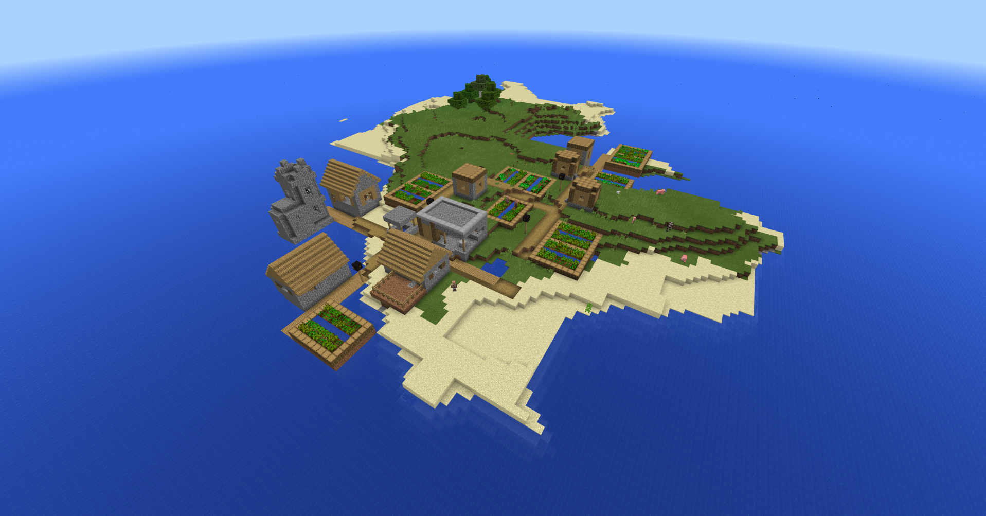 An island in the game Minecraft.