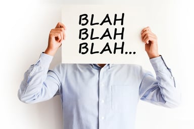 Blah blah blah sign