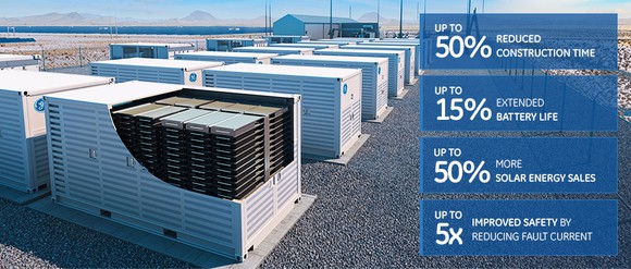 GE's modular energy storage solution called Reservoir. 
