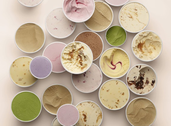 A collection of Haagen-Dazs ice creams.