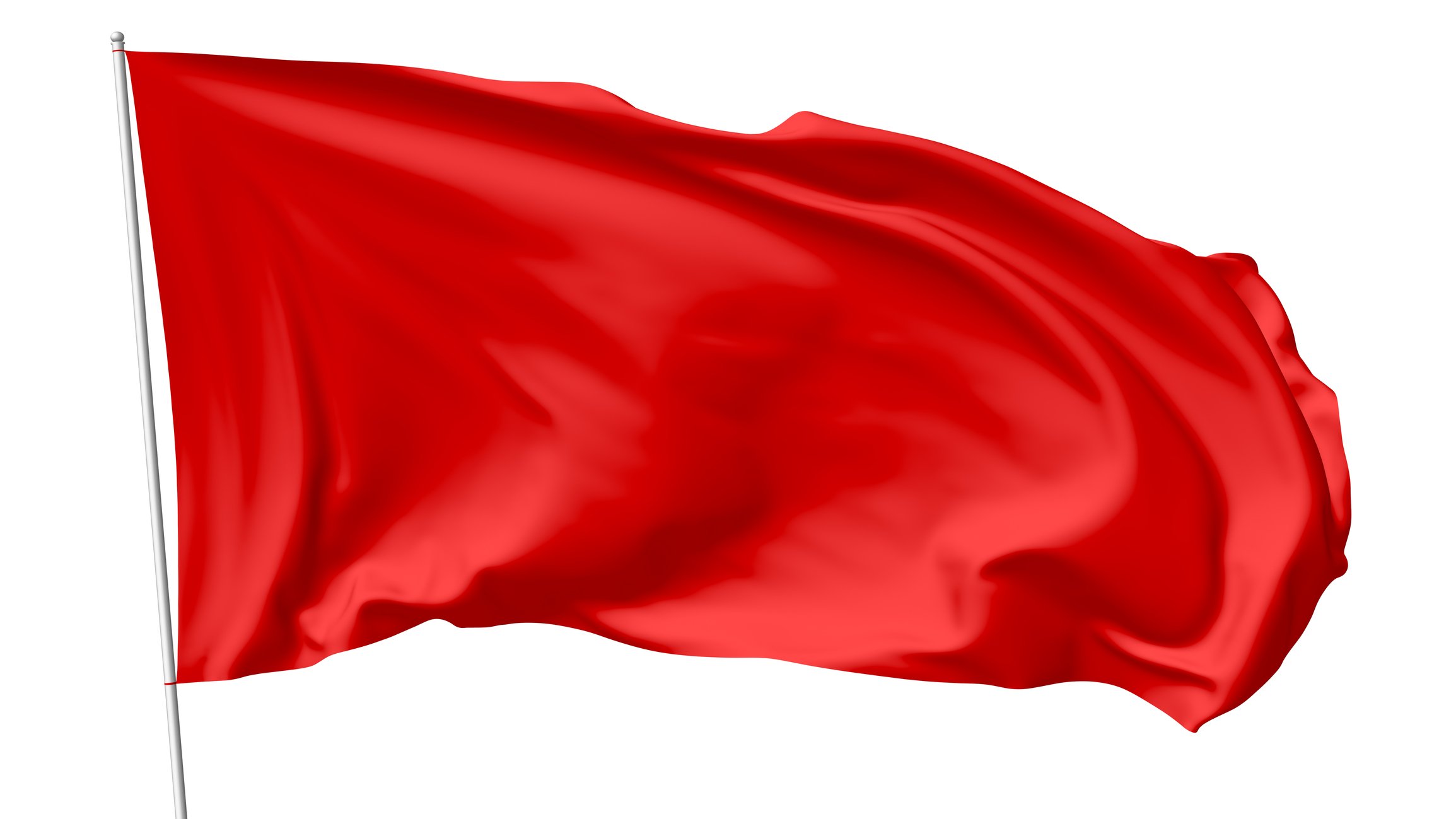A red flag waving 