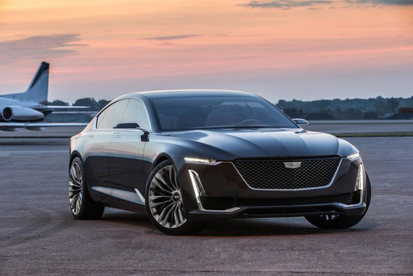 The Cadillac Escala show car, a futuristic luxury sedan.