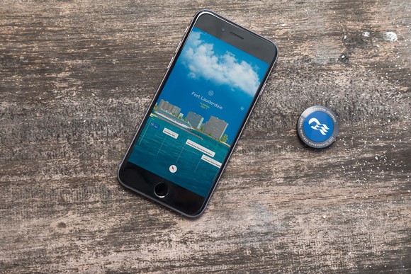 Carnival's Ocean medallion tethered to a Bluetooth phone.