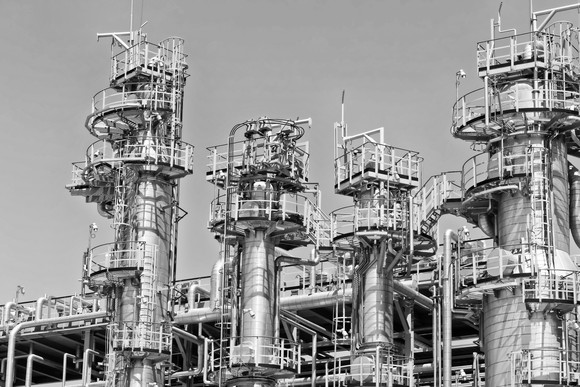 A oil refining plant