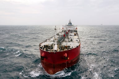 Tanker in Open Ocean