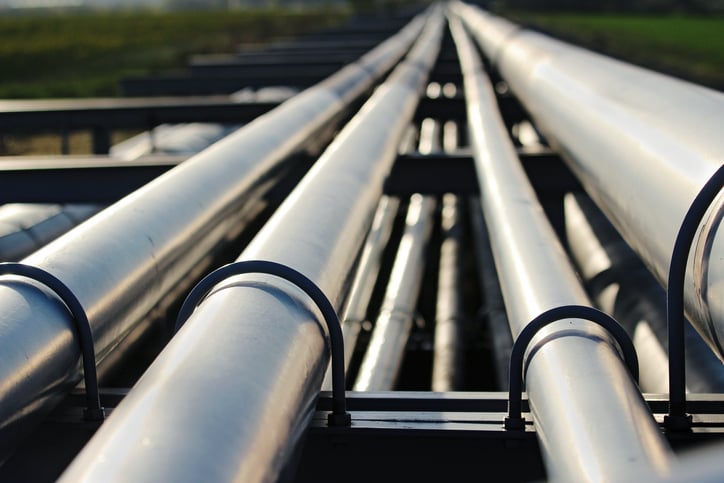 A steel pipeline.