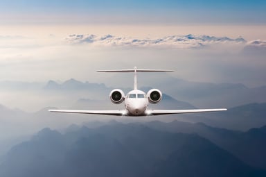 Private Jet in Sky