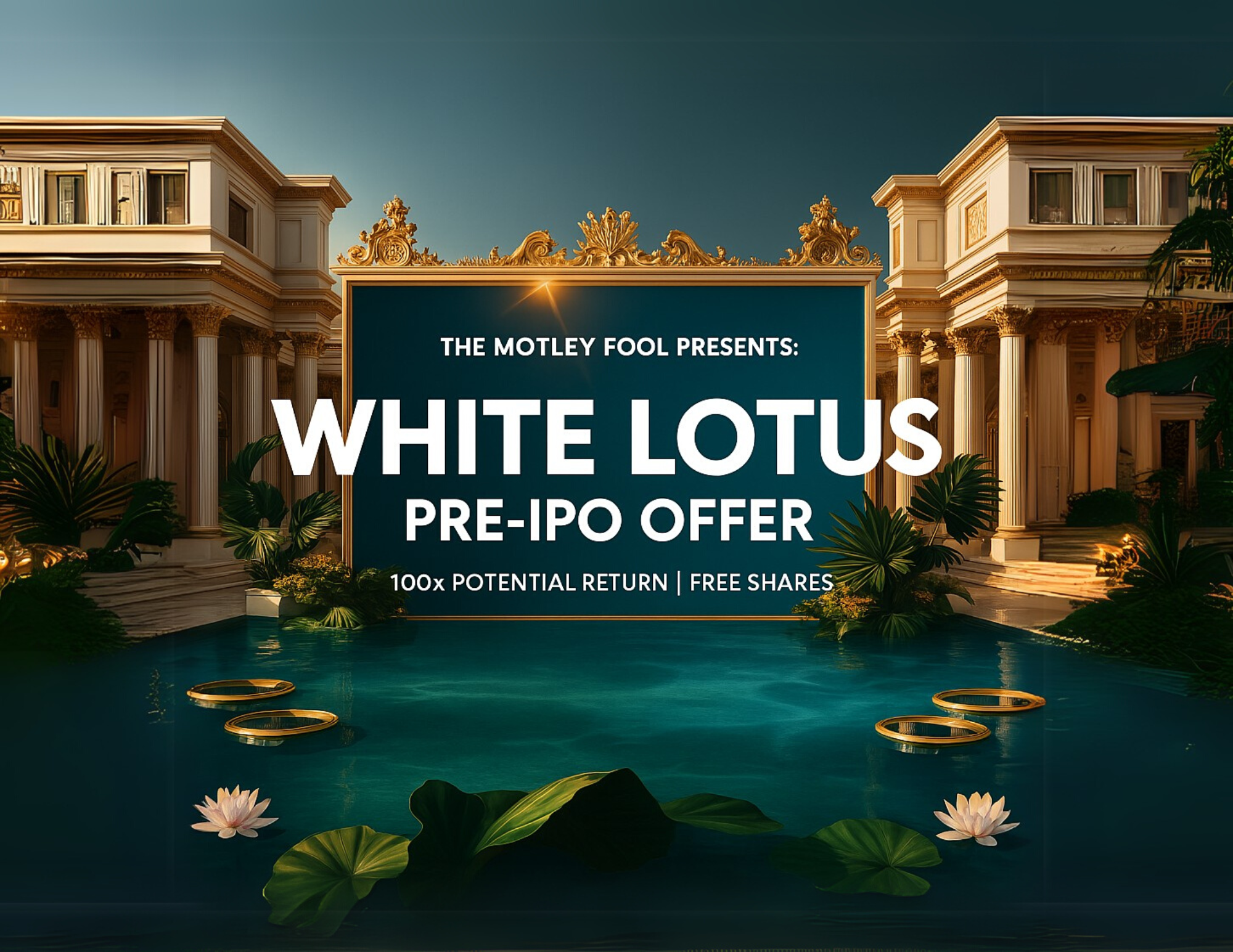 Logo for Motley Fool prank offering White Lotus pre-IPO offer.