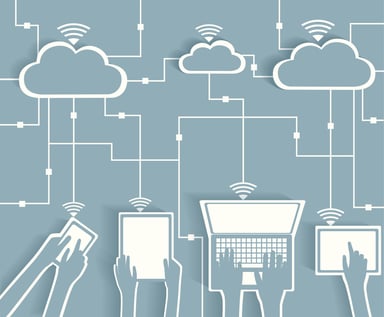 Cloud Computing, Cutout Stickers Concept