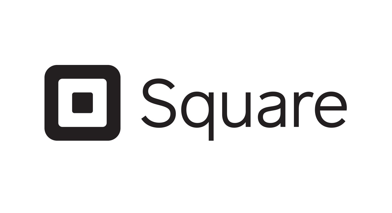Square logo with concentric squares in black and white and the company name.