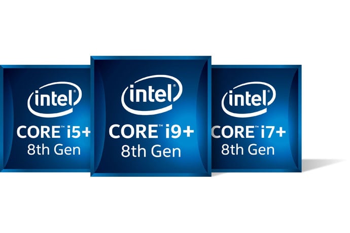 Intel processor badges.