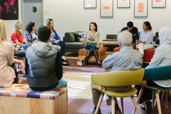 COO Sheryl Sandberg at Facebook's Friends Day Event in 2016.
