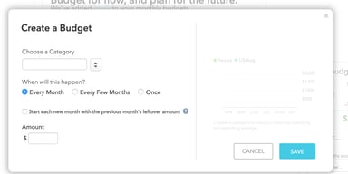 Mint budgeting feature