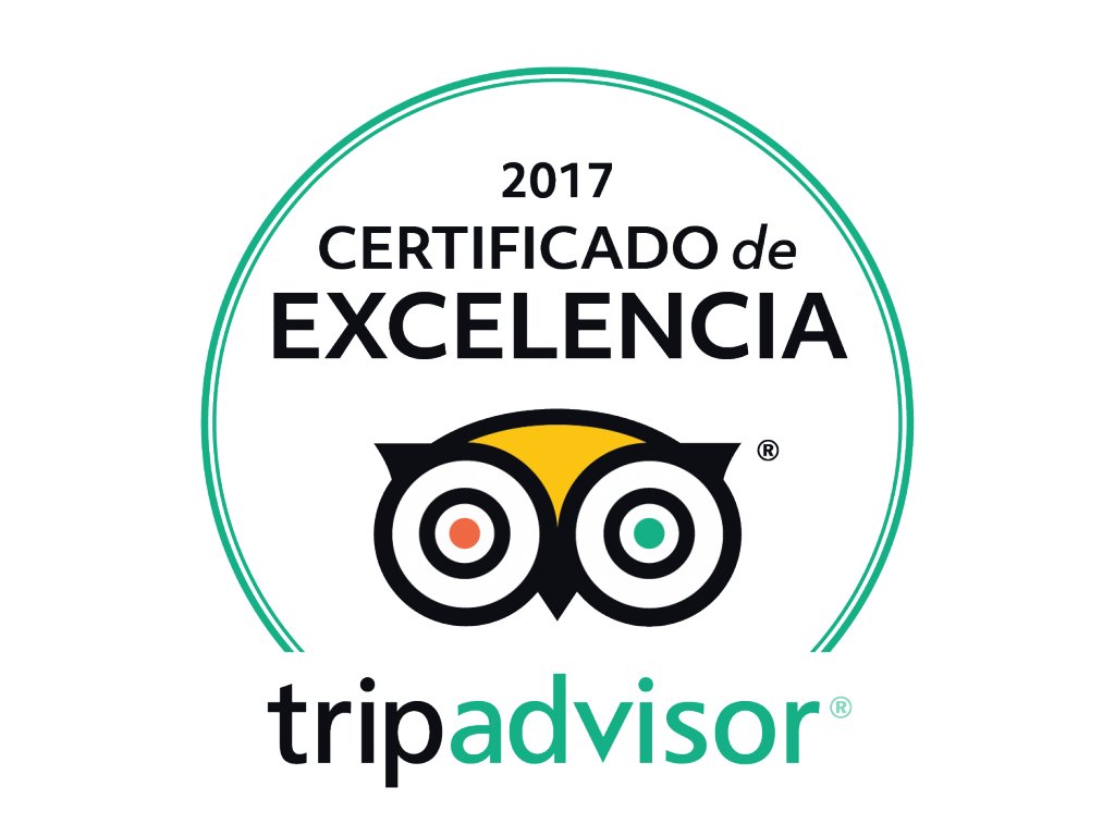 Certificate of excellence for TripAdvisor.