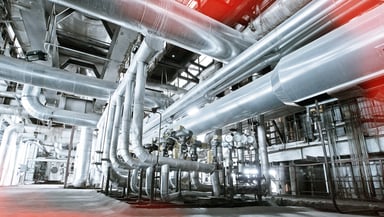 Industrial Pipes With Meters