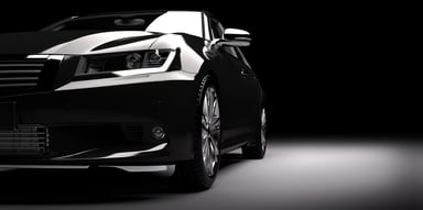 shiny black car getty