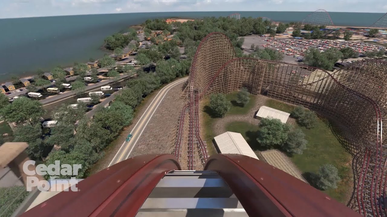 View from front of Steel Vengeance roller coaster