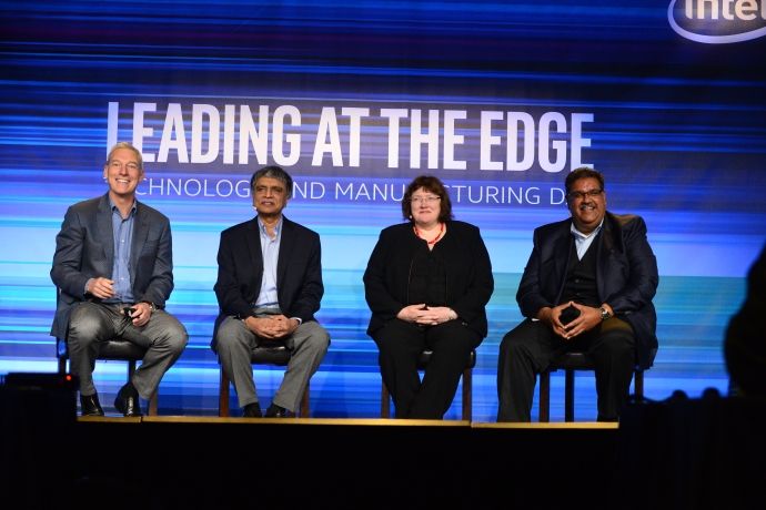 Intel executives at the company's Technology and Manufacturing Day.
