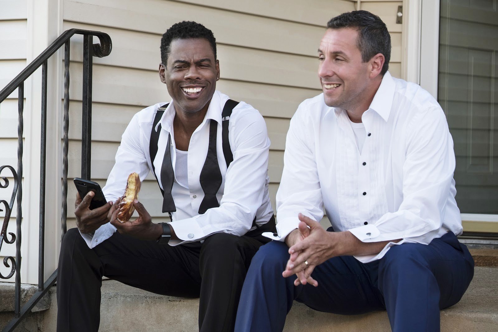 Chris Rock and Adam Sandler in The Week Of on Netflix.