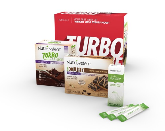 Several different types of Nutrisystem Turbo products lined up.