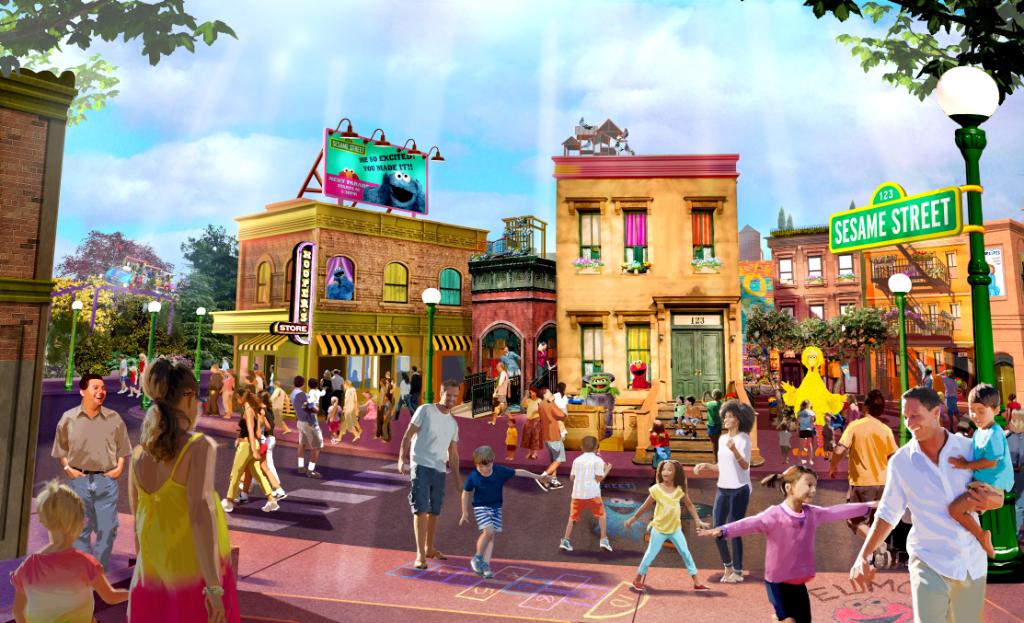 Sesame Street Land concept art, coming to SeaWorld Orlando in 2019.