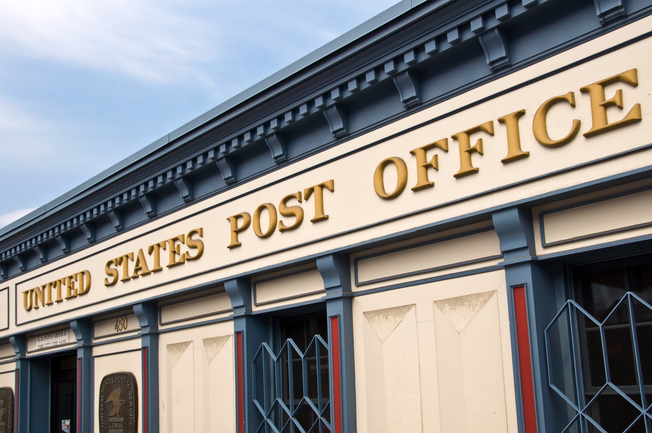 Front of a post office