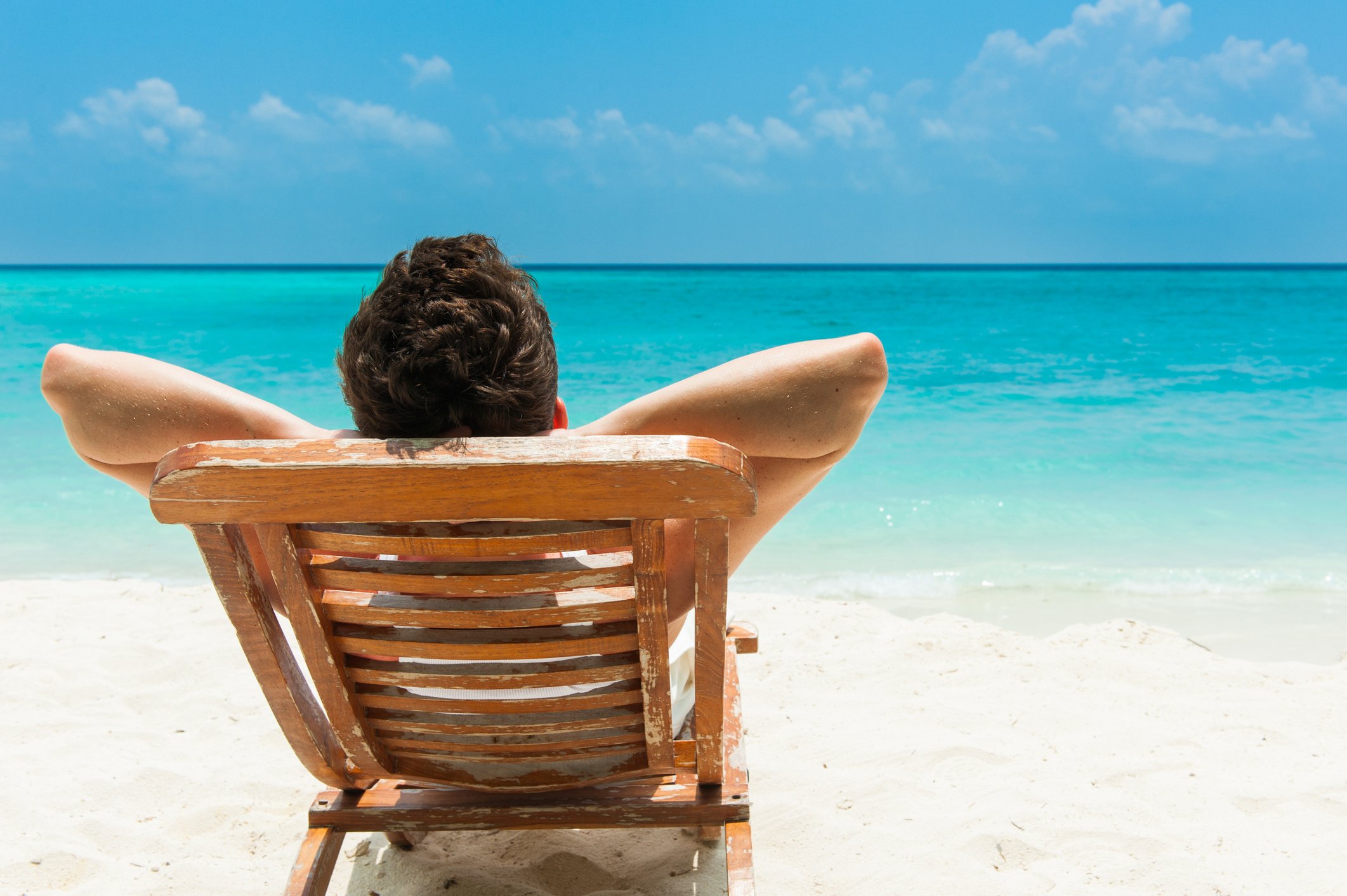 Man in a beach chair